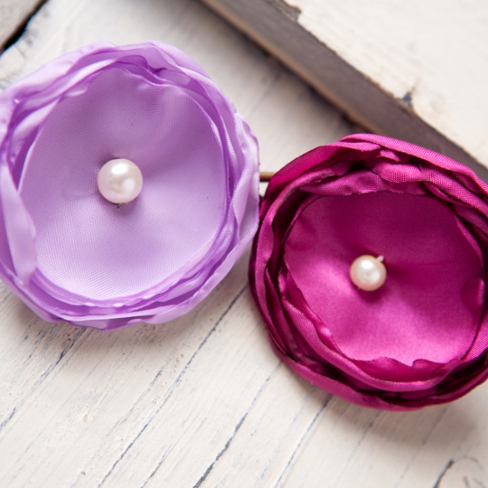 Flower Hair Pins Handmade NWT